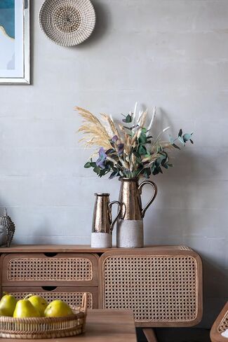 Elegant Decorative Terracotta Pitcher for Home Décor, Vintage Antique Design with Semi-Metallic Finish, Sienna Brown in Kuwait