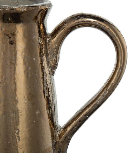 Elegant Decorative Terracotta Pitcher for Home Décor, Vintage Antique Design with Semi-Metallic Finish, Sienna Brown in Kuwait