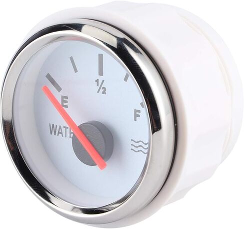 Qiilu Liquid Indicator Wasserstandsanzeige 2In Pointer Water Liquid Gauge High Accuracy Universal for Marine Boat Truck RV (Black Dial Silver Bezel) in Saudi Arabia