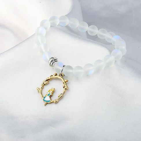 AKTAP Alice Inspired Gift Alice Rabbit Flower Earrings Wonderland Jewelry For Her in Saudi Arabia