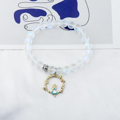 AKTAP Alice Inspired Gift Alice Rabbit Flower Earrings Wonderland Jewelry For Her in Saudi Arabia