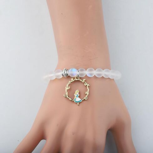 AKTAP Alice Inspired Gift Alice Rabbit Flower Earrings Wonderland Jewelry For Her in Saudi Arabia