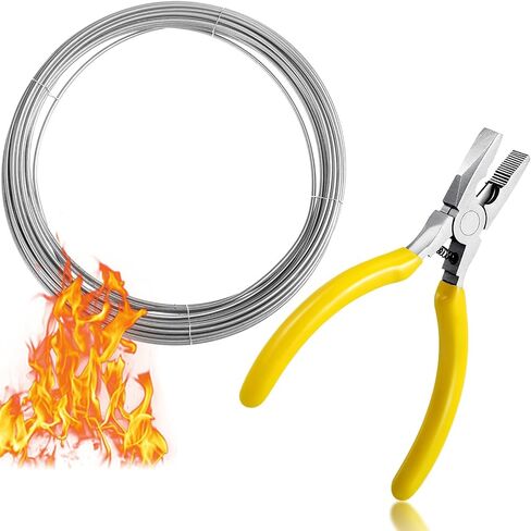 Mudder 10 Feet High Temp Wire Nichrome Heat Resistant Metal Wire 17 Gauge with a Mini Plier General Purpose Support Wire Craft Wire for DIY Jewelry Making in Saudi Arabia