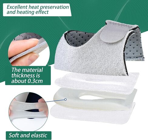 Plantar Fasciitis Gel Heel Protectors Pain Relief Heel Cups for Women Men Heels Spur, Heel Inserts Cushion Pads for Heel Pain and Spur for Achilles Tendonitis Cracked Heels for Women and Men in Saudi Arabia