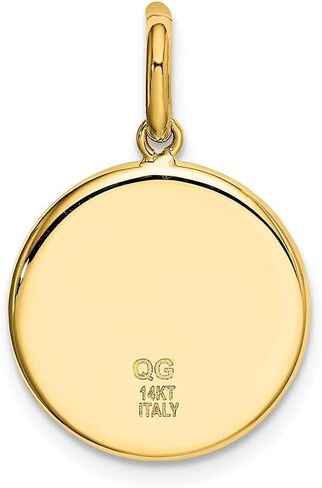 Diamond2DEAL 14K الذهب الأصفر المصقول وساتان St Christopher قلادة قلادة (L- 24 مم W- 16 مم) in Saudi Arabia