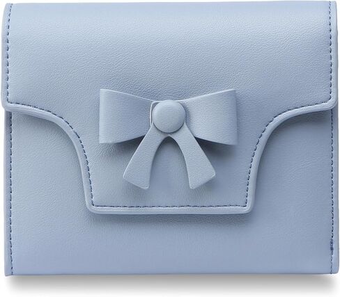 محفظة صغيرة للنساء لطيف bowknot RFID حظر Bifold الجلود حامل بطاقة الائتمان حامل محفظة محفظة سيدة الفتيات المصغرة مع جيب السوستة in Kuwait