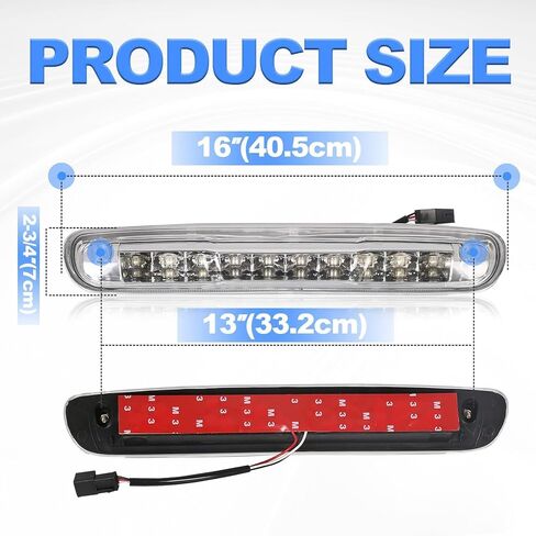 LED Ecotric LED الخلفي السقف الثالث الثالث ضوء الفرامل المتوافق مع 2007-2013 Chevy Chevrolet Silverado 1500 2500 3500HD GMC Sierra Cargo High Mount LED in Saudi Arabia