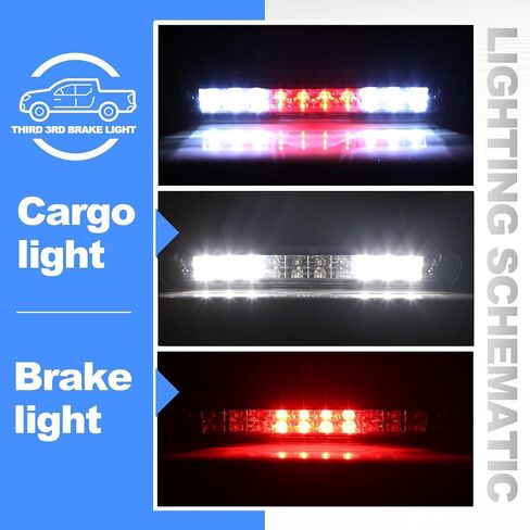 LED Ecotric LED الخلفي السقف الثالث الثالث ضوء الفرامل المتوافق مع 2007-2013 Chevy Chevrolet Silverado 1500 2500 3500HD GMC Sierra Cargo High Mount LED in Saudi Arabia
