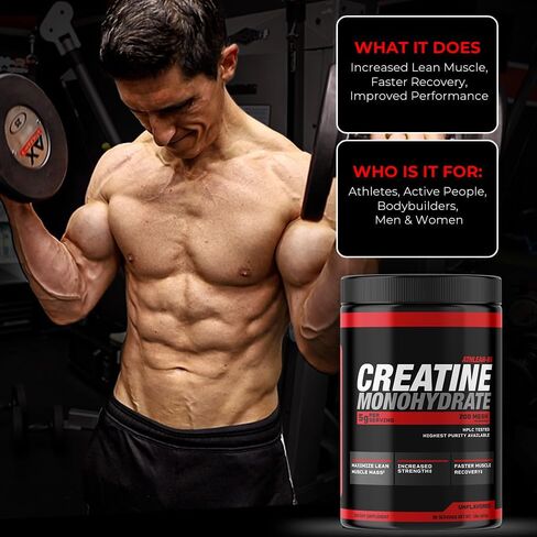 X-CREATINE Pure Micronized Creatine Monohydrate Powder - Supports Muscle Strength, Power, and Recovery - Gluten-Free, Non-GMO, Performance Enhancing Supplement (90 Servings) in Saudi Arabia