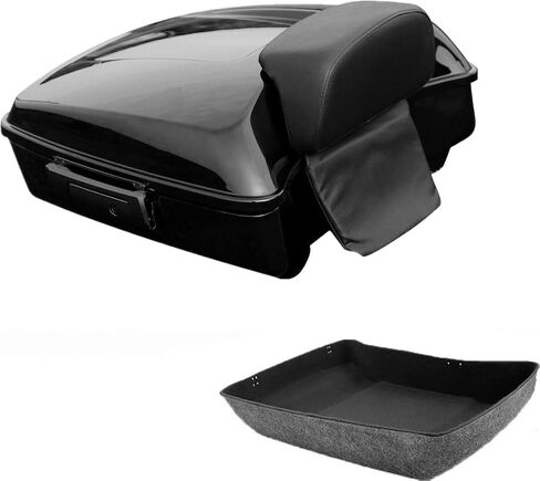Green-L Tour Tour Pack Trunk With Black Latch Backrest Pad Pit For Harley Road King Street Electra Glide 2014-2025 Touring Models in Kuwait
