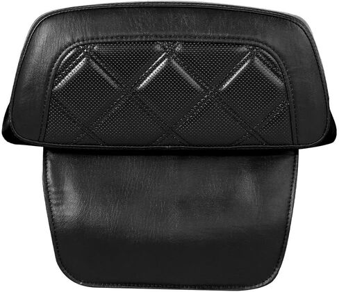 HR3 Color-Matched Charred Steel & Lightning Silver 5.5 in. Razor Tour Pack Luggage Trunk w/Backrest Pad Fits for 2014-later Harley Touring Road King, Road Glide, Street Glide (Style D-Red) in Kuwait