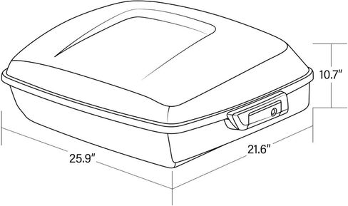 HR3 Superior Blue Chopped Trunk Tour Luggage & Latches Compatible with 2017 FLTRXS FLHXS Fit for 2014-later Harley Touring Road King Road Glide Street Glide Electra Glide in Kuwait