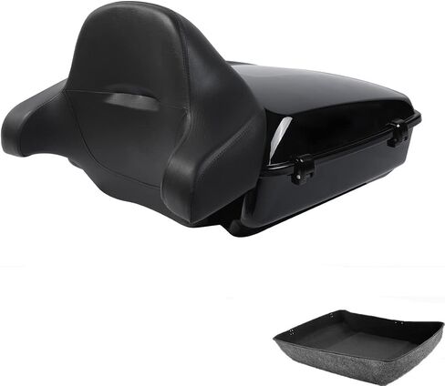 Green-L Tour Tour Pack Trunk With Black Latch Backrest Pad Pit For Harley Road King Street Electra Glide 2014-2025 Touring Models in Kuwait