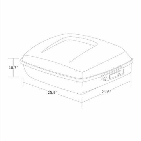 Green-L Tour Tour Pack Trunk With Black Latch Backrest Pad Pit For Harley Road King Street Electra Glide 2014-2025 Touring Models in Kuwait