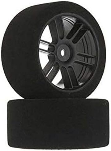 1/10 Drag 25 Shore Foam Tires 32mm Black Rim (2) BSRF3225-D in Saudi Arabia