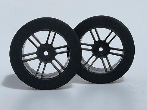 1/10 Drag 25 Shore Foam Tires 32mm Black Rim (2) BSRF3225-D in Saudi Arabia