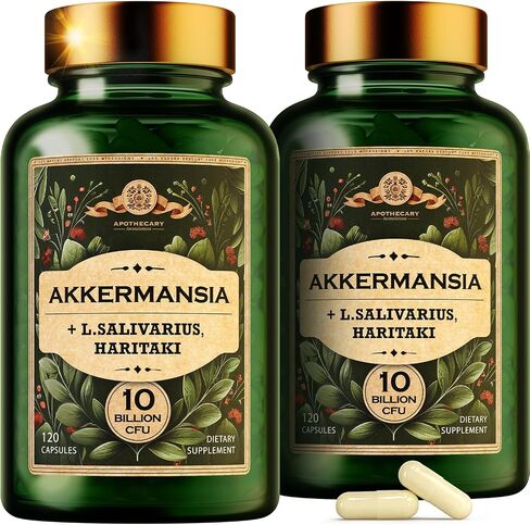 Akkermansia Muciniphila Probiotic - 10 مليار CFU GLP-1 معزز مع Lactobacillus Salivarius، Betaine HCL، Inulin، Tributyrin - مكمل ألياف لصحة الأمعاء وإدارة الوزن in Saudi Arabia