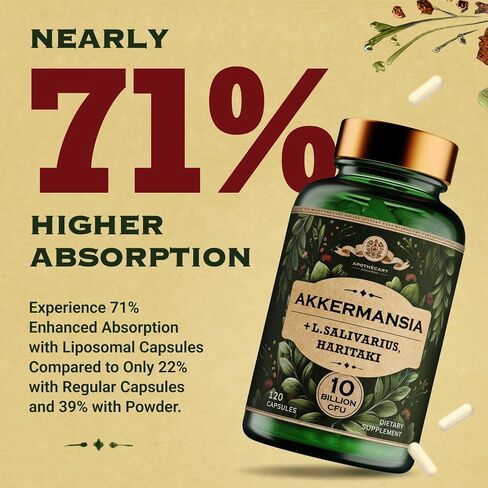 Akkermansia Muciniphila Probiotic - 10 مليار CFU GLP-1 معزز مع Lactobacillus Salivarius، Betaine HCL، Inulin، Tributyrin - مكمل ألياف لصحة الأمعاء وإدارة الوزن in Saudi Arabia
