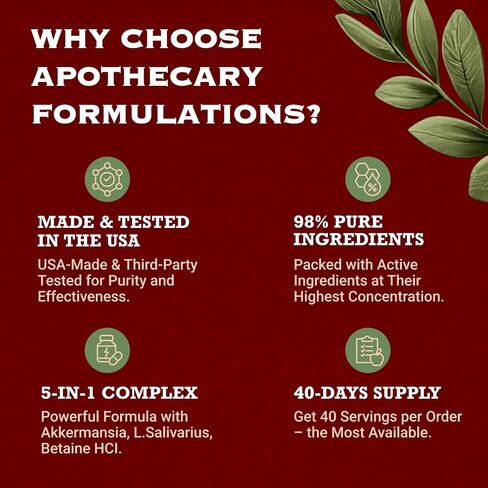 Akkermansia Muciniphila Probiotic - 10 مليار CFU GLP-1 معزز مع Lactobacillus Salivarius، Betaine HCL، Inulin، Tributyrin - مكمل ألياف لصحة الأمعاء وإدارة الوزن in Saudi Arabia