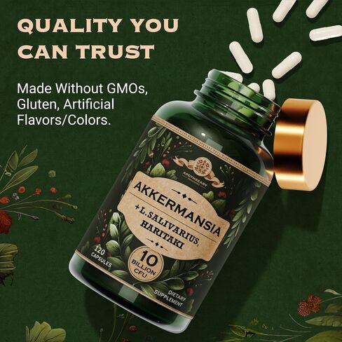 Akkermansia Muciniphila Probiotic - 10 مليار CFU GLP-1 معزز مع Lactobacillus Salivarius، Betaine HCL، Inulin، Tributyrin - مكمل ألياف لصحة الأمعاء وإدارة الوزن in Saudi Arabia