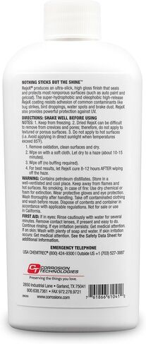 Technologies Corrosion Technologies Rejex 61041 (4 fl Oz) - اللمعان العالي الذي يحمي | لجميع المركبات | الطلاء مصفوفة السيراميك وسطح السطح | يدوم 3x أطول من الشمع | لا شيء يلتصق ولكن اللمعان! in Kuwait