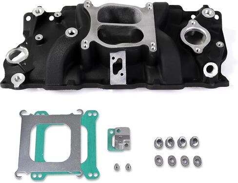 2101 2001 Performer RPM Intake Manifold Aluminum Dual Plane Compatible with Chevy Small Block SBC 262 265 267 283 302 305 307 327 350 400 V8 Engines in Kuwait