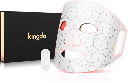 Red Light Therapy for Face, 4 Modes LED Face Mask Infrared Light Therapy with Remote, Portable and Rechargeable Design with Timer Function for Home Use in Saudi Arabia