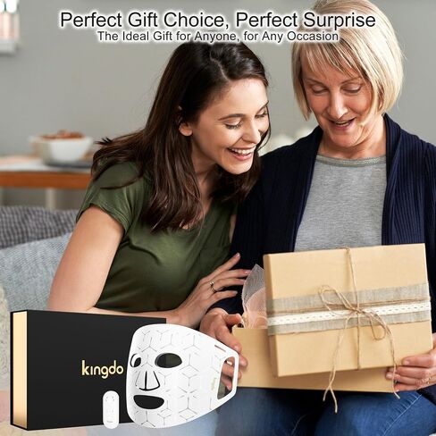 Red Light Therapy for Face, 4 Modes LED Face Mask Infrared Light Therapy with Remote, Portable and Rechargeable Design with Timer Function for Home Use in Saudi Arabia