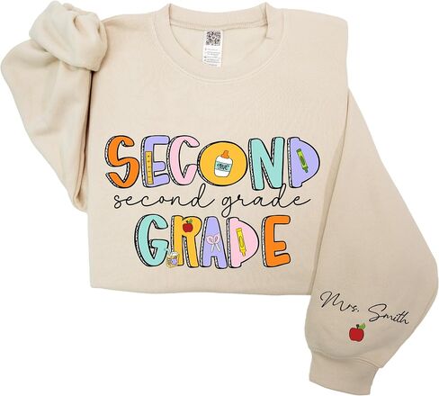 Personalized Teacher Sweatshirt, Custom Last Name Teacher Gift, Back to School Gifts, for school professionals in Saudi Arabia