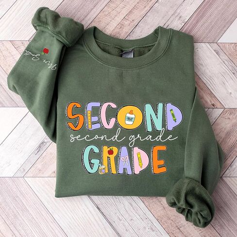 Personalized Teacher Sweatshirt, Custom Last Name Teacher Gift, Back to School Gifts, for school professionals in Saudi Arabia
