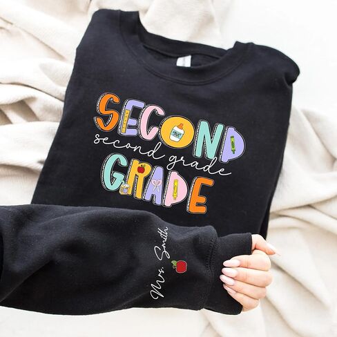 Personalized Teacher Sweatshirt, Custom Last Name Teacher Gift, Back to School Gifts, for school professionals in Saudi Arabia