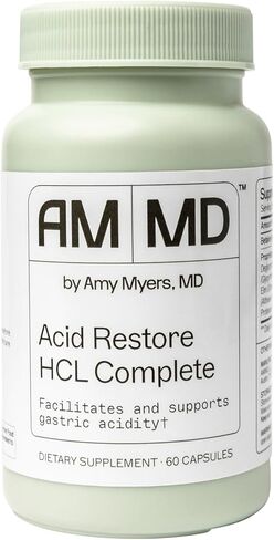 الأمعاء استعادة البيتين HCL مع البيبسين ايمي مايرز - يدعم امتصاص الكالسيوم والحديد والمعادن الأخرى. عرق السوس والدردار الزلق ومستخلص جذور الخطمي، يساعد على تخفيف حساسية الطعام - 100 كبسولة in Kuwait