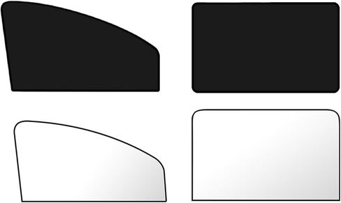 4 PCS Window Window Cover ، Window Window Sunshade Kit ، النافذة الخلفية الأمامية الكاملة تعتيم ، خصوصية شمسية للتخييم الليلي ، للسيارات ، سيارات الدفع الرباعي (سوداء وفضية) in Saudi Arabia