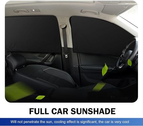 4 PCS Window Window Cover ، Window Window Sunshade Kit ، النافذة الخلفية الأمامية الكاملة تعتيم ، خصوصية شمسية للتخييم الليلي ، للسيارات ، سيارات الدفع الرباعي (سوداء وفضية) in Saudi Arabia
