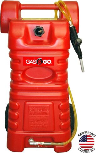 Gas & Go GG-25PFC 25-Gallon Poly Fuel Cart UN/DOT Approved. 8 foot long dispensing hose with spring loaded dispensing nozzle in Saudi Arabia