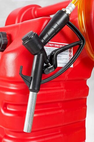 Gas & Go GG-25PFC 25-Gallon Poly Fuel Cart UN/DOT Approved. 8 foot long dispensing hose with spring loaded dispensing nozzle in Saudi Arabia