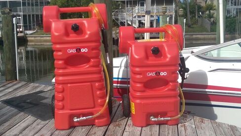 Gas & Go GG-25PFC 25-Gallon Poly Fuel Cart UN/DOT Approved. 8 foot long dispensing hose with spring loaded dispensing nozzle in Saudi Arabia