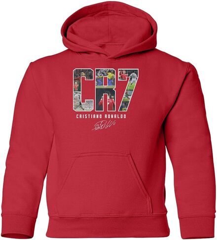 Cup & Branch Collage Ronaldo Tribute - Soccer GOAT Youth Hooded Sweatshirt in Saudi Arabia