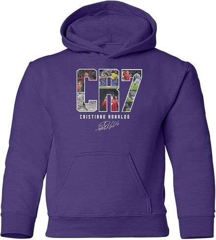 Cup & Branch Collage Ronaldo Tribute - Soccer GOAT Youth Hooded Sweatshirt in Saudi Arabia