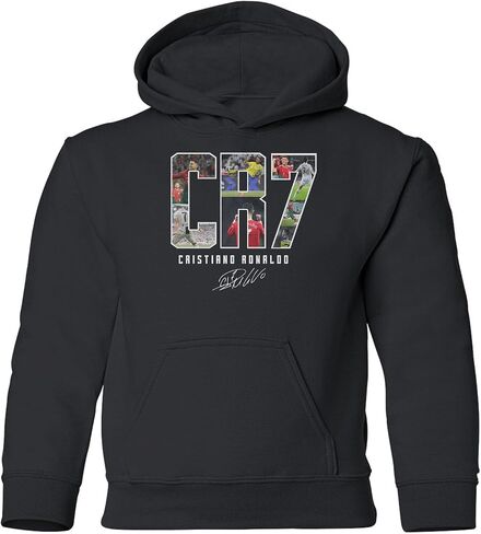 Cup & Branch Collage Ronaldo Tribute - Soccer GOAT Youth Hooded Sweatshirt in Saudi Arabia