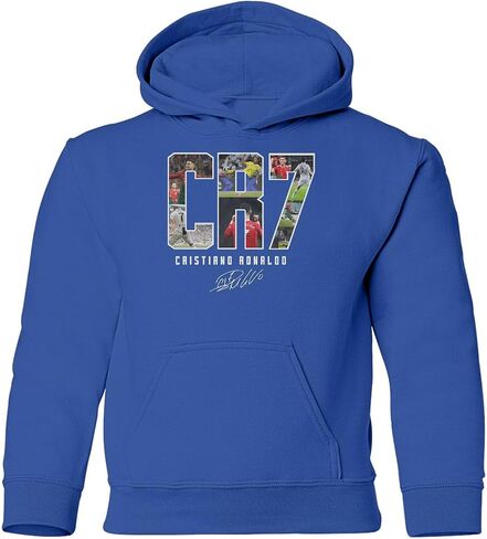Cup & Branch Collage Ronaldo Tribute - Soccer GOAT Youth Hooded Sweatshirt in Saudi Arabia