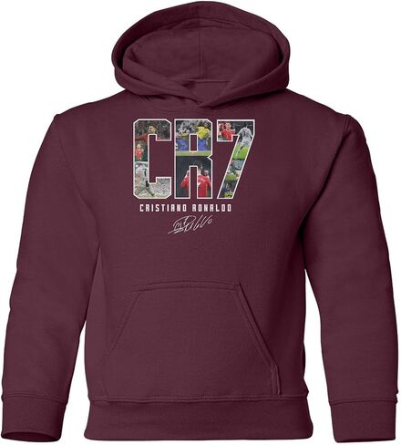 Cup & Branch Collage Ronaldo Tribute - Soccer GOAT Youth Hooded Sweatshirt in Saudi Arabia