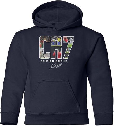 Cup & Branch Collage Ronaldo Tribute - Soccer GOAT Youth Hooded Sweatshirt in Saudi Arabia