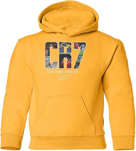 Cup & Branch Collage Ronaldo Tribute - Soccer GOAT Youth Hooded Sweatshirt in Saudi Arabia