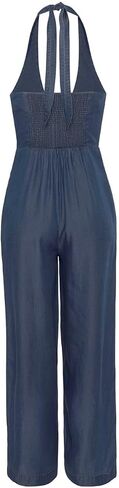 LASCANA Women's Denim Halterneck Jumpsuit in Saudi Arabia