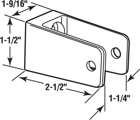 Sentry Supply 656-9282 One Ear Wall Bracket for 3/4 In. Thick Panels, Zinc Alloy, Chrome Finish (Single Pack) in Saudi Arabia
