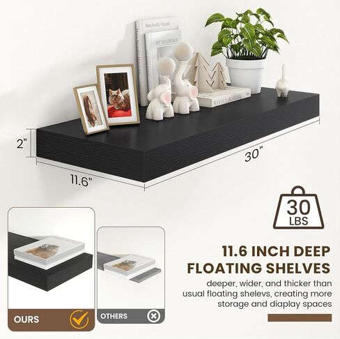 3Tier Grey Wall Shelves for Bathroom, 24 Inch Bathroom Floating Shelves Over Toilet, Industrial Pipe Shelves Wall Mounted, Rustic Floating Shelves for Wall - Grey in Saudi Arabia
