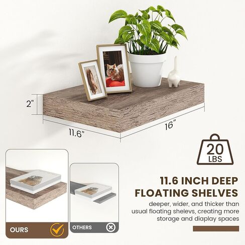 أرفف حائط رمادية من 3 طبقات للحمام، أرفف عائمة للحمام مقاس 24 بوصة فوق المرحاض، أرفف أنابيب صناعية مثبتة على الحائط، أرفف عائمة ريفية للجدار - رمادي in Kuwait