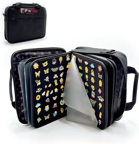 PinFolio Pro Pin Display Bag, Large Sports & Disney Pin Book Designed for Storage & Easy Trading Up to 1,000 1-Inch Enamel Pins (Blue) in Saudi Arabia