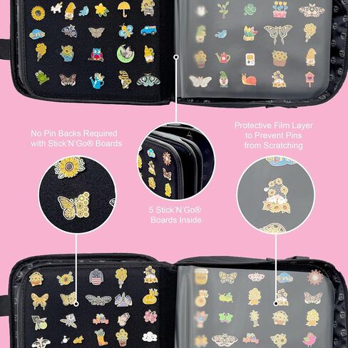 PinFolio Pro Pin Display Bag, Large Sports & Disney Pin Book Designed for Storage & Easy Trading Up to 1,000 1-Inch Enamel Pins (Blue) in Saudi Arabia